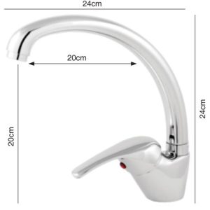 MISTURADOR MONOCOMANDO COZINHA 1443 CROMADO BANCADA BICA ALTA