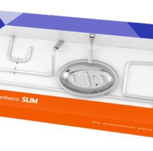 KIT ACESSORIOS 5 PECAS SLIM 4090 CROMADO