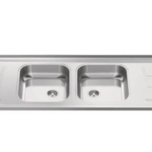 PIA ACO INOX-430 200X56 PLUS CUBA DUPLA - GHEL PLUS