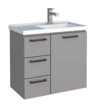 GABINETE BANHEIRO ACO AMEIXA CINZA 60 C/LAVATORIO SINTETICO 101212 - COZIMAX