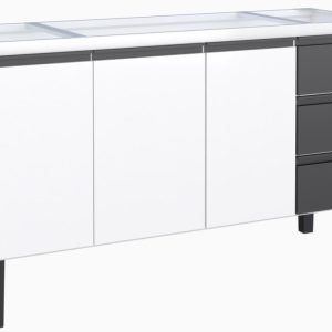 GABINETE BANH.C/CUBA MAD.60CM CIDADE NOGUEIRA/BRANCO 101725 - COZIMAX