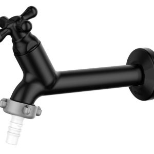 TORNEIRA COZINHA ABS LONGA 15CM C/BICO MARUJA PRETA - VIQUA