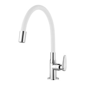 TORNEIRA COZINHA BICA MOVEL ABS ALLURE MOUVE BRANCA BANCADA - VIQUA