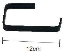 PORTA PAPEL S/TAMPA QUADRA BLACK