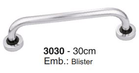 BARRA APOIO 30CM ALUMINIO ANODIZADO 3030