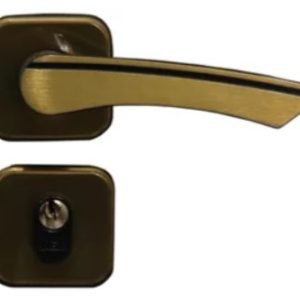 FECHADURA GENEBRA ROSETA BRONZE LATONADO EXTERNA