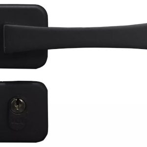 FECHADURA PARIS ROSETA PRETO FOSCO EXTERNA