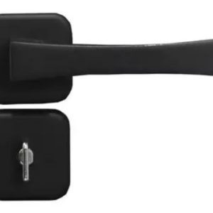 FECHADURA PARIS ROSETA PRETO FOSCO BANHEIRO