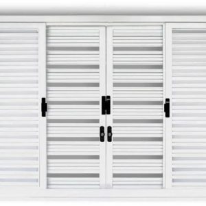 VENEZIANA 100X120X12 ACO BRANCO ECOFLEX 6 FOLHAS 183