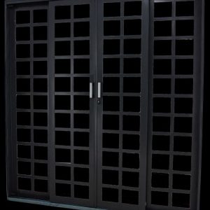 PORTA CORRER 215X200X12 ACO PRIMER P/VIDRO QUADRICULADO C/4 FOLHAS 194011