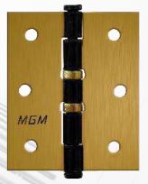 DOBRADICA 31/2 C/ANEL ACO BRONZE LATONADO 3PC 2092