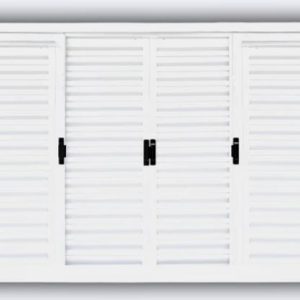 VENEZIANA 100X150X12 ACO BRANCO 6 FOLHAS 25054