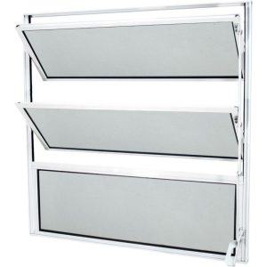 VITRO BASCULANTE 60X60X02 ALUMINIO BRANCO C/VIDRO MINI BOREAL S/GRADE 600516