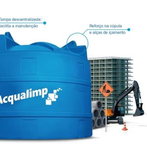 TANQUE C/TAMPA POLIETILENO 2.000LTS - ACQUALIMP