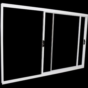 VITRO 100X120X06 ALUMINIO BRANCO 2 FOLHAS MOVEIS C/VIDRO LISO 993016