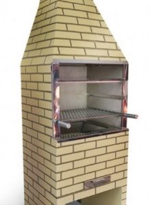 CHURRASQUEIRA MEDIA 65CM TIJOLINHO MARFIM - TORRES GRILL