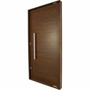 PORTA 227X115X10 ALUMINIO AMADEIRADA PIVOTANTE C/PUXADOR RETO DIREITA 995510