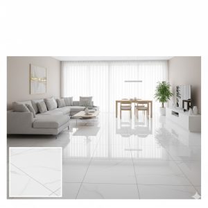 PISO CERAMICO 60X60-A RETIFICADO 600779 BRANCO BRILHANTE LZ V2 1 FACE - LUME