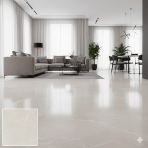 PISO SEMI-GRES 45X90-A RETIFICADO ALLURE CREMA LISO ACETINADO LZ V2 6 FACES - MEGALUME
