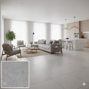 PORCELANATO 83X83-A RETIFICADO DISTRICT GRAY PLUS ACETINADO 83027 V2 LD 04 FACES - EMBRAMACO