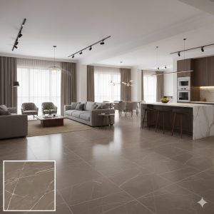 PORCELANATO 94X94-A RETIFICADO MARMO BRONZE SATINY ACETINADO 94008 LD V2 4 FACES - EMBRAMACO